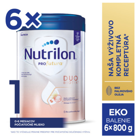 Nutrilon 1 Profutura DUOBIOTIK počiatočná dojčenská výživa (0-6 mesiacov) 6x800g