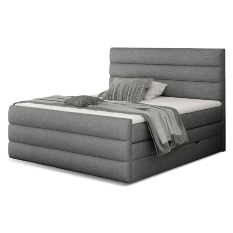 Expedo Čalúnená posteľ boxspring CARAMELLA + topper, 180x200, sawana 05