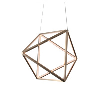 Estila Moderná závesná lampa Vidar z kovu v tvare prepojených trojuholníkov 60cm