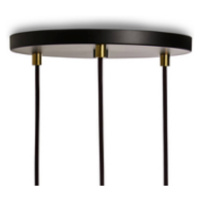 Závesné svietidlo Tala Triple Pendant round E27 clear black/walnut