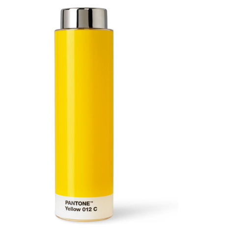 Žltá cestovná nerezová fľaša 500 ml Yellow 012 – Pantone