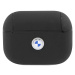 Púzdro BMW AirPods Pro 2 cover black Geniune Leather Silver Logo (BMAP2SSLBK)