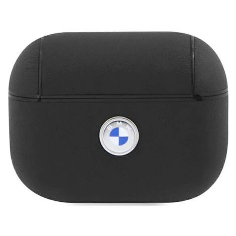 Púzdro BMW AirPods Pro 2 cover black Geniune Leather Silver Logo (BMAP2SSLBK)