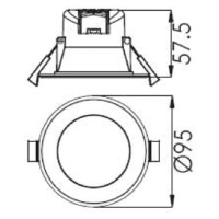 LED stropné svietidlo Acrux biele, CCT Ø 9,5 cm