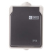Zásuvka nástenná Emos IP54, šedo-čierna