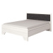 Manželská posteľ 160x200 zita - jaseň biely/čierna