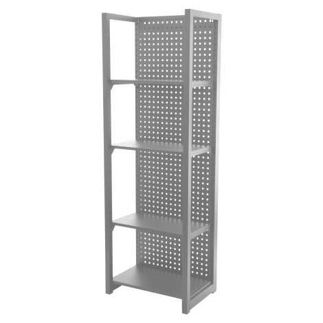 Kovový regál s dierovanou doskou, 680 x 458 x 2000 mm - MTJA680 AHProfi