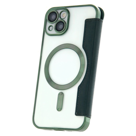 Diárové puzdro na Apple iPhone 12 Pro Smart Chrome Mag zelené
