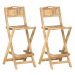 Skladacia záhradná barové stoličky 2 ks mangovníkové drevo Dekorhome,Skladacia záhradná barové s
