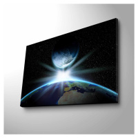 Obraz s LED osvetlením STRETNUTIA KRAJINY A MESIACA 45 x 70 cm