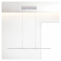 PURE LED závesné svetlo Lite, strieborné, 100 cm, CCT, stmievateľné