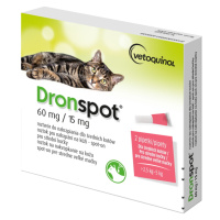DRONSPOT 60 mg/15 mg spot-on pre stredné mačky 2x0,75 ml
