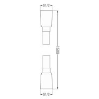 Sprchová hadica MEXEN 150 cm zlatá