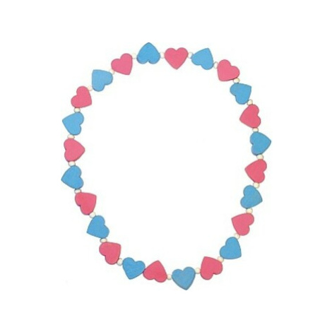 Detský náhrdelník s ružovými a modrými srdiečkami