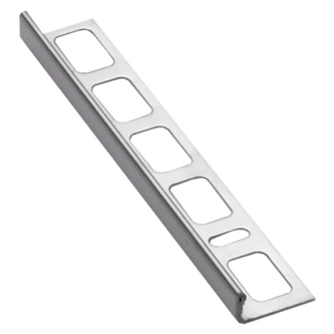 Lišta ukončovací "L" Havos lesk, nerez, dĺžka 250 cm, výška hrany 8 mm, NRZ8250