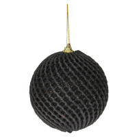 Ozdobná závěsná baňka Black Ball 12 cm černá