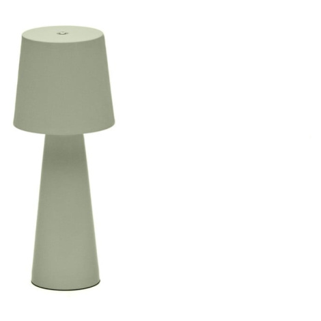 LED stmievateľná stolová lampa v mentolovej farbe s kovovým tienidlom (výška 25 cm) Arenys – Kav Kave Home