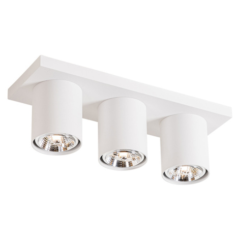 Moderné stropné bodové svietidlo biele 3-svetlo - Tubo QAZQA