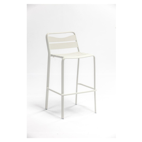 Biele kovové záhradné barové stoličky v súprave 2 ks Spring – Ezeis