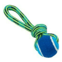 Hračka pre psov BUSTER Loop s tenisovou loptičkou modrá/zelená 18cm