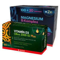 GLENMARK Magnesium B-komplex + Zinok 120 tabliet + DARČEK Vitamín D3