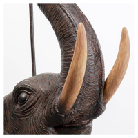 Stojacia lampa KARE Animal Elephant, hnedá farba, prírodné plátno, 154 cm