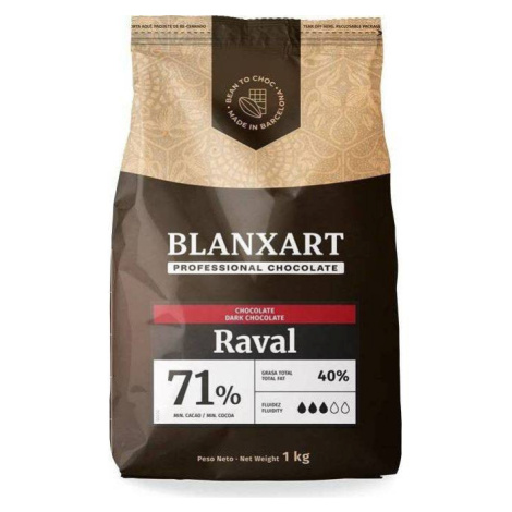 Blanxart Pravá hořká čokoláda Raval 71% (1 kg) - dortis