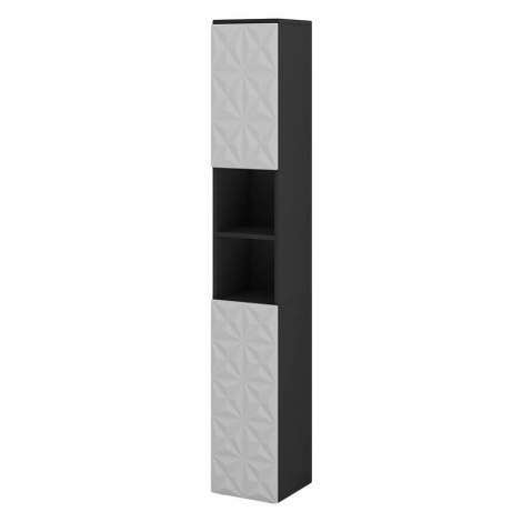 Vicco KÚPEĽŇOVÁ SKRINKA Edge čierna 30 x 189.5 cm s 2 dverami a 3 priehradkami