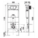predstenový inštalačný systém bez tlačidla + WC CERSANIT CITY NEW CLEANON + WC SEDENIE SLIM H895