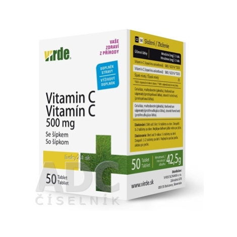 VIRDE VITAMÍN C 500 MG SO ŠÍPKAMI