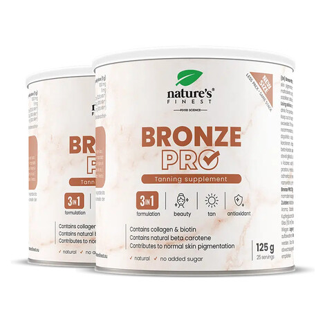Nature's Finest Bronze PRO | doplněk pro podporu opálení | beta karoten, kolagen a vitamín C