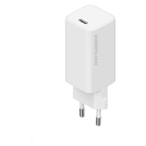 Xiaomi GaN Charger AD65GEU, USB-C 65W + USB-C kábel, biela (Blister)