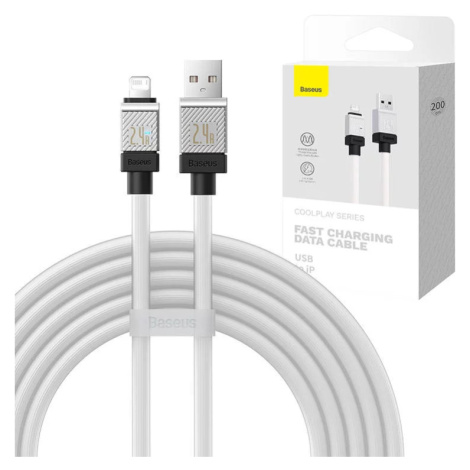 Kábel Fast Charging cable Baseus USB-A to Lightning CoolPlay Series 2m, 2.4A, white (69321726267