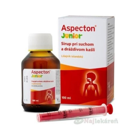 Aspecton Junior sirup pri suchom a dráždivom kašli s lišajníkom islandským 100 ml