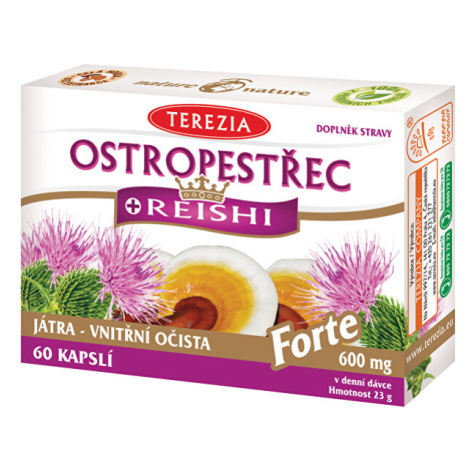 TEREZIA Pestrec + reishi forte 600 mg 60 kapsúl