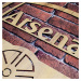 Logo futbalového klubu z dreva - Arsenal