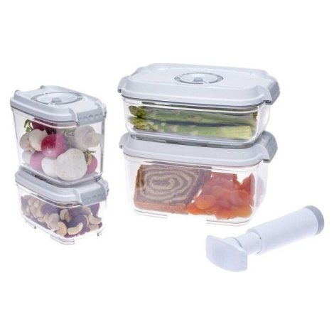 STATUS 5-dielna súprava vákuových dóz, 157530, biela