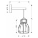 Čierno-svetlohnedé nástenné svietidlo Bernita – Candellux Lighting