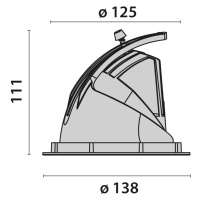 Biele zapustené EB433 LED Flood reflektor 3 000 K