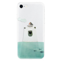 Odolné silikónové puzdro iSaprio - Bear With Boat - iPhone SE 2020