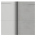 Sconto Šatníková skriňa ERICA sivá/biela, šírka 135 cm