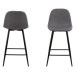 Dkton Dizajnová barová stolička Nayeli, svetlo šedá a čierna 91 cm