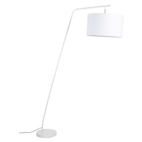 Biela stojacia lampa s textilným tienidlom (výška 220 cm) Martine – White Label