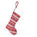 Vianočná textilná topánka pletená, 45 cm, sivá