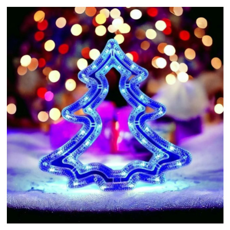 Vianočná modro-biela ozdoba v tvare stromčeka