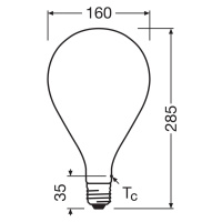 OSRAM LED Vintage 1906 Big Grape E27 7,3W 2700K matná stmievateľná