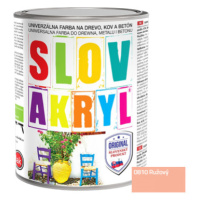 SLOVAKRYL - Univerzálna vodou riediteľná farba 0,75 kg 0810 - ružová