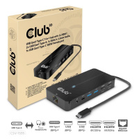 Club3D hub USB-C, 7-in-1 hub s 2x HDMI, 2x USB Gen1 Type-A, 1x RJ45, 1x 3.5mm audio, 1x USB Gen1