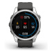 Garmin fenix 7S Glass Silver / Graphite Silicone Band