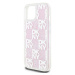 DKNY Liquid Glitter Checkered Pattern Apple iPhone 15 DKHCP15SLCPEPP Pink